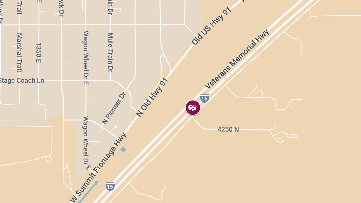 2-Vehicle Crash With Injuries on I-15 NB at Exit 62 Overpass