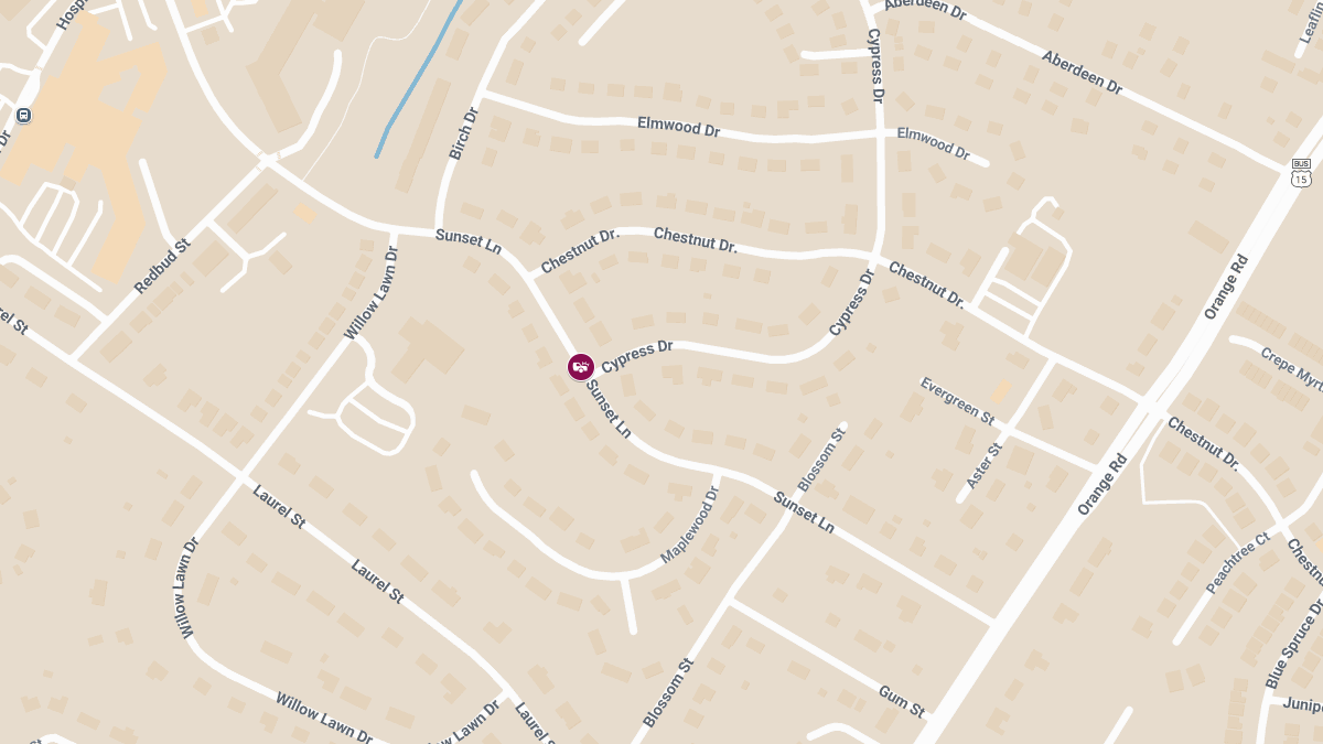 60-Year-Old Injured in Crash at Sunset Ln & Cypress Dr