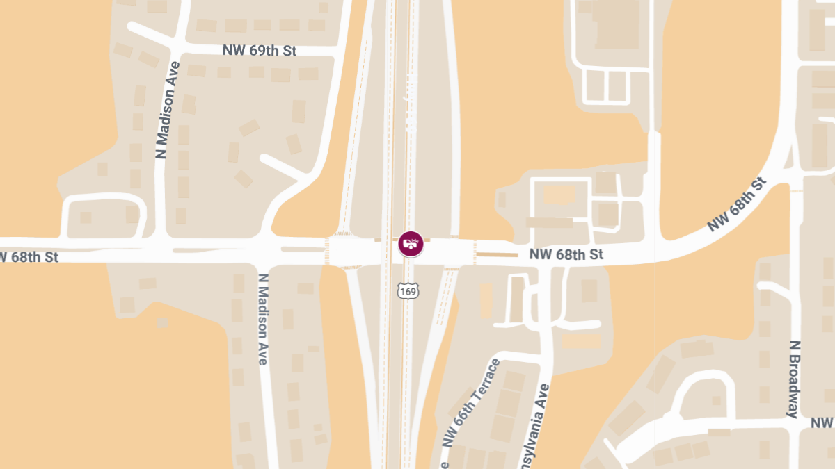 Accident With Entrapment Reported on US-169 at NW 68th St
