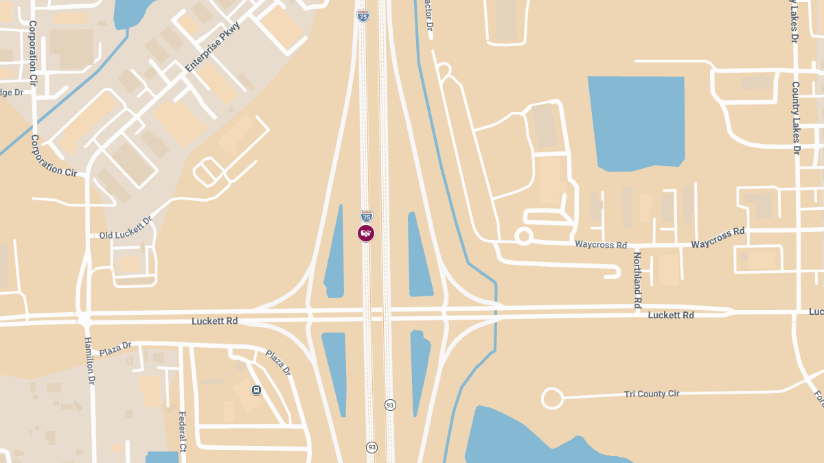 Accident With Injuries Reported at I-75 SB at MM128