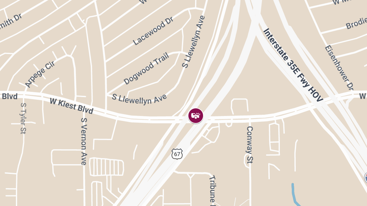 Accident With Injuries Reported at Marvin D Love Fwy N & W Kiest Blvd