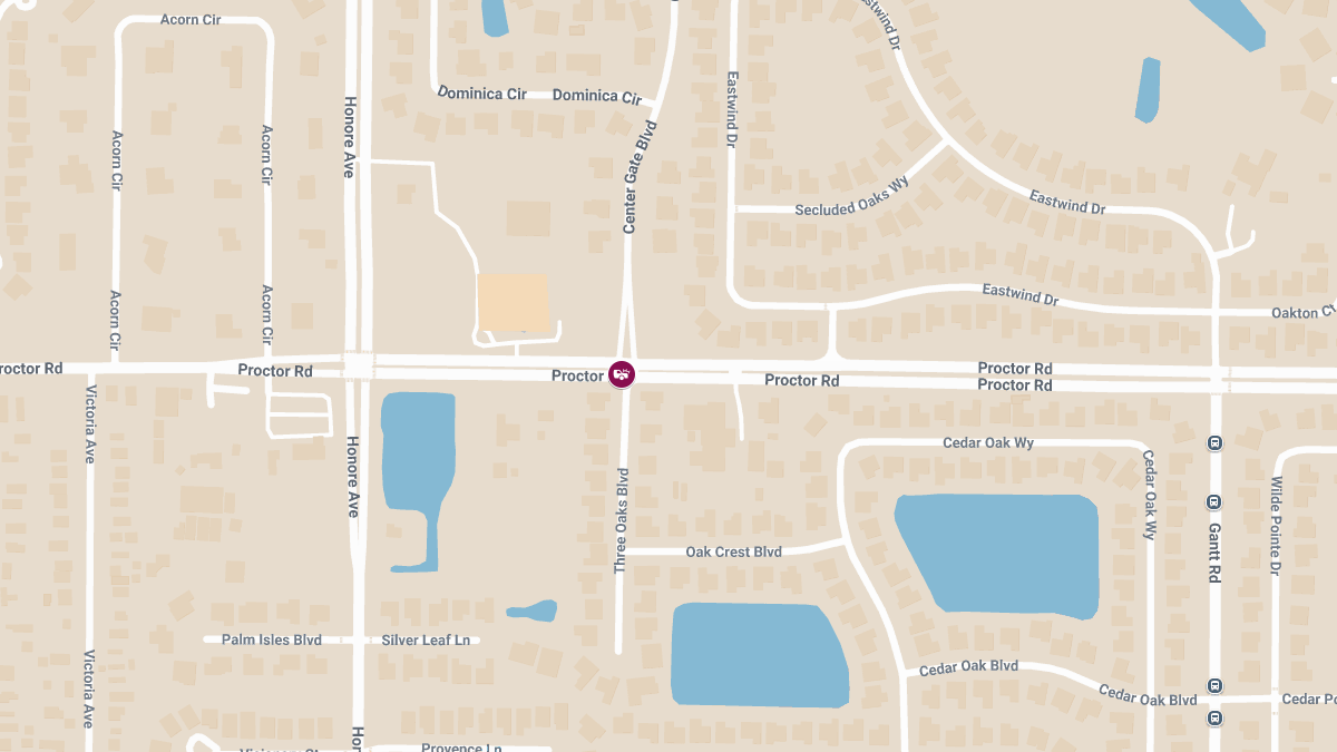 Accident With Injuries Reported at Proctor Rd & Three Oaks Blvd