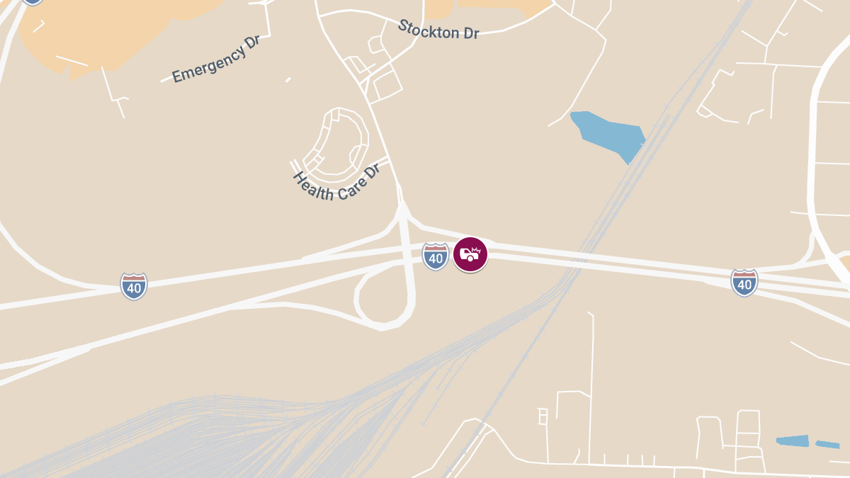 Accident With Injuries Reported on EB I-40 Near Exit 150
