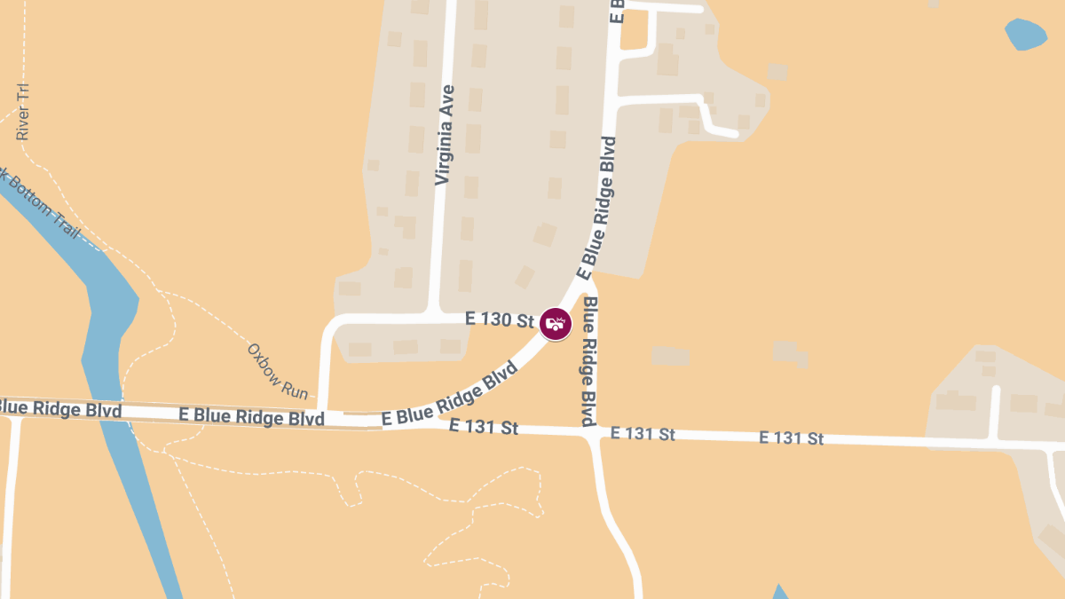 Accident With Injuries at E 130th St & E Blue Ridge Blvd