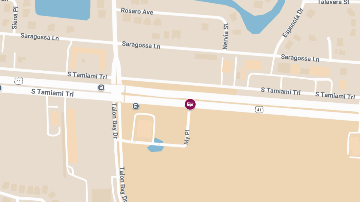 Accident With Injuries at S Tamiami Trl & My Pl