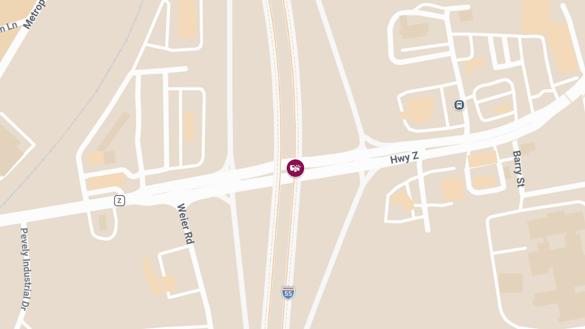 Accident With Injuries on MO-Z at I-55 Involving Two Vehicles