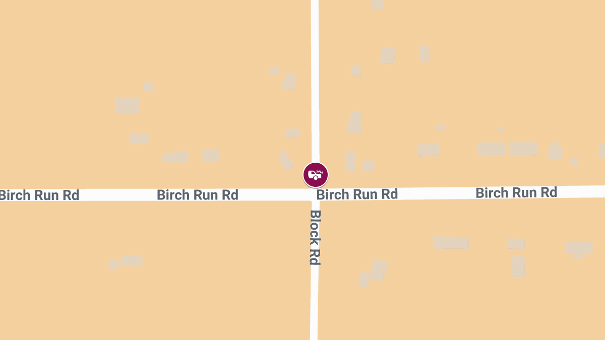 Accident with Injuries Reported at Block Rd & Birch Run Rd