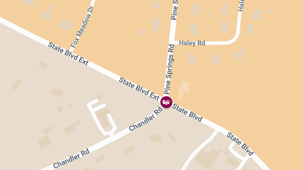 Accident with Injuries Reported at State Blvd Ext & Pine Springs Rd