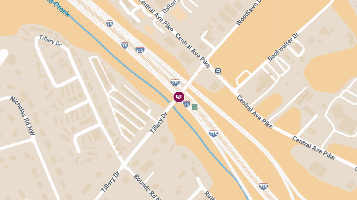 Accident with Injuries Reported on SB I-75