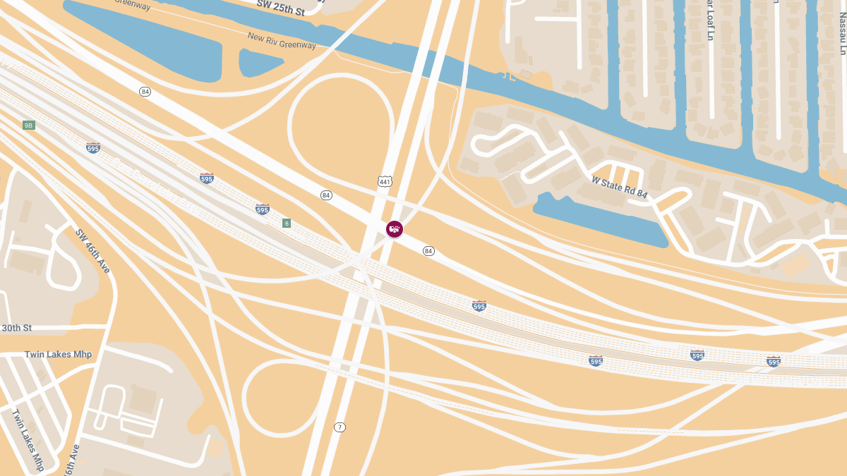 Accident with Injuries Reported on SR-84 WB at SR-7