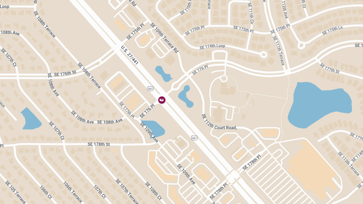 Accident with Injuries and Roadblocks at SE 176th Place Rd and US-441