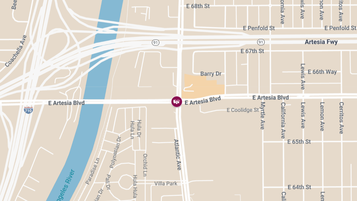 Accident with Injuries at Atlantic Ave & E Artesia Blvd