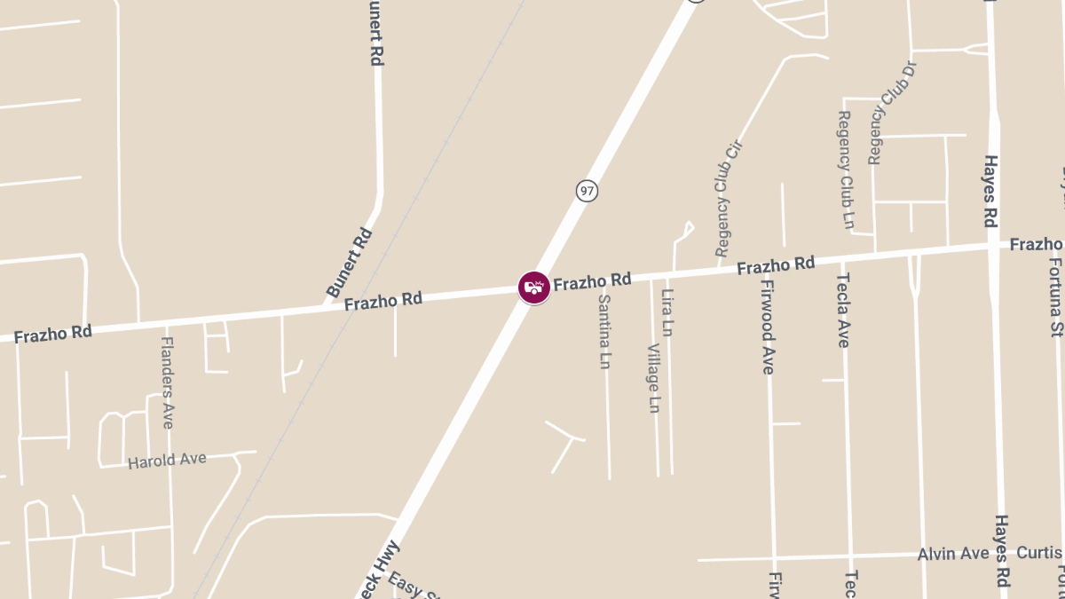 Accident with Injuries at Frazho Rd and Groesbeck Hwy
