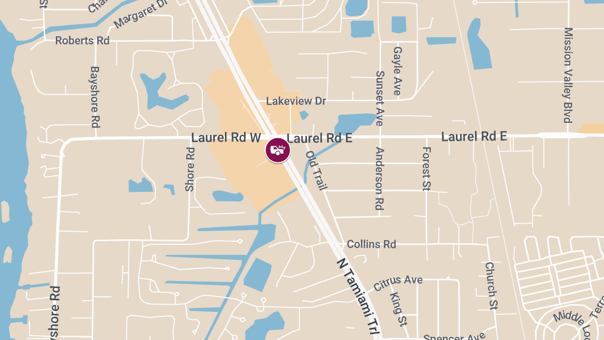 Accident with Injuries at Laurel Rd W & N Tamiami Trl