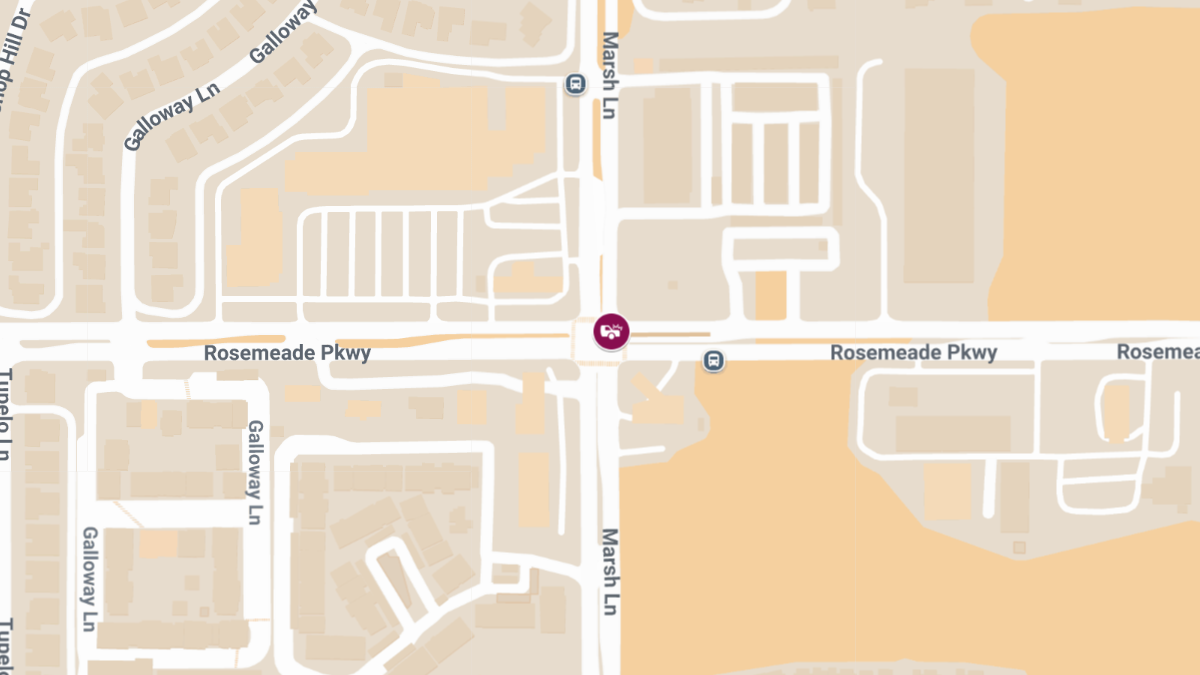 Accident with Injuries at Marsh Ln & Rosemeade Pkwy 