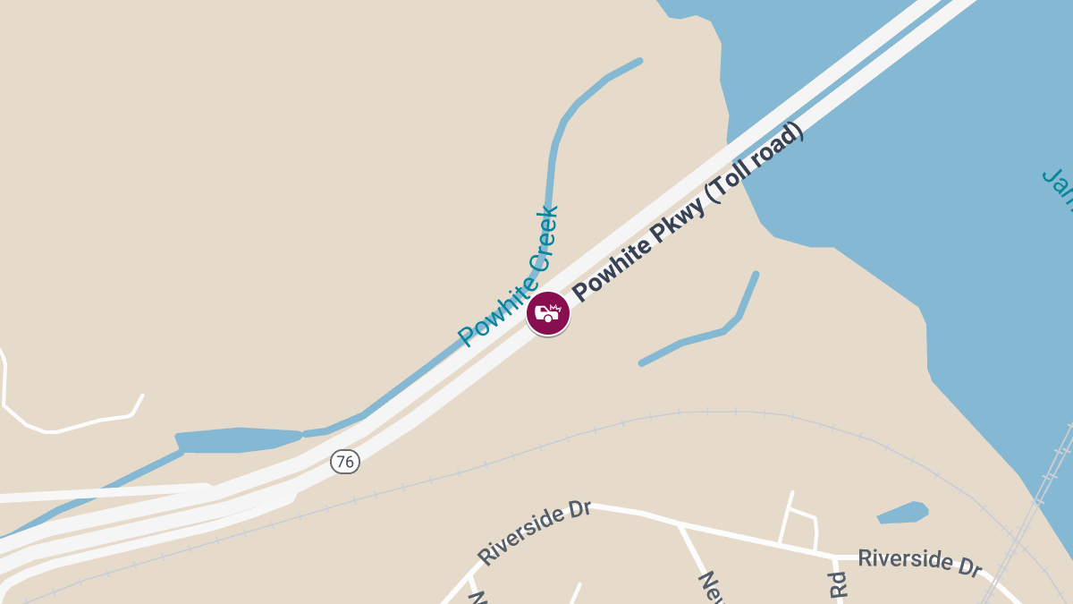 Accident with Injuries at Powhite Pkwy NB Toll Plaza