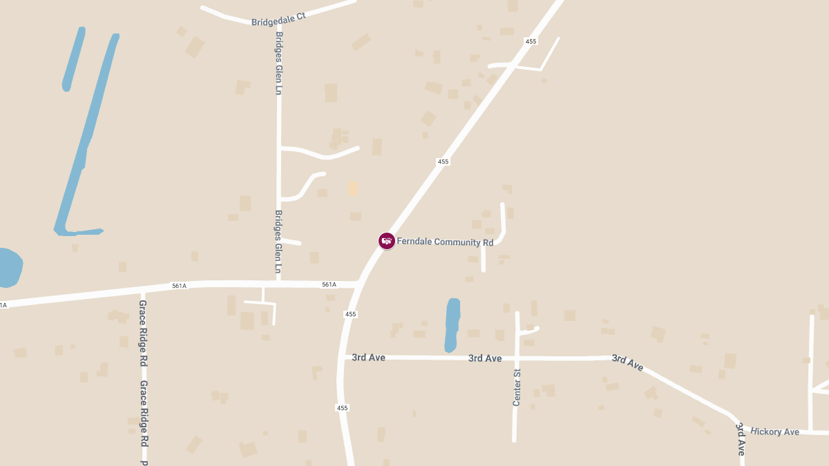 Accident with Injuries on Ferndale Community Rd at CR-455