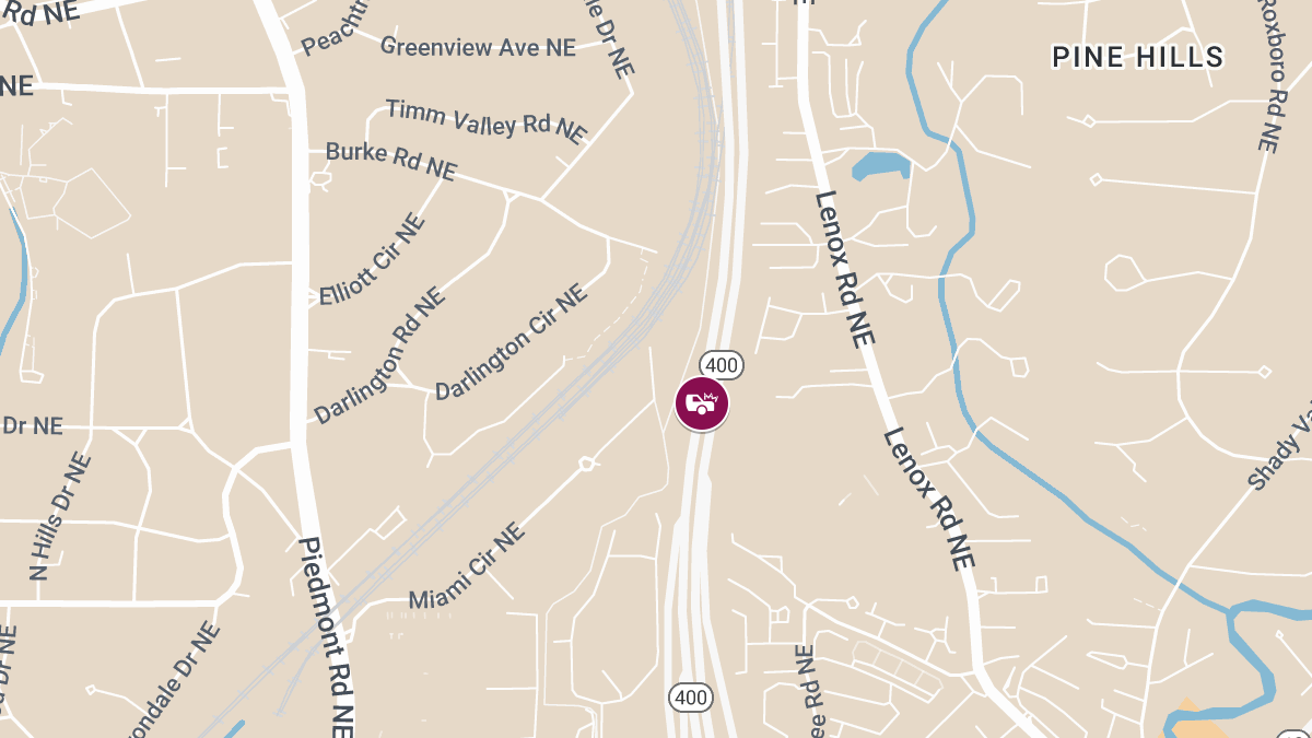Accident with Injuries on GA-400 Near Lenox Rd