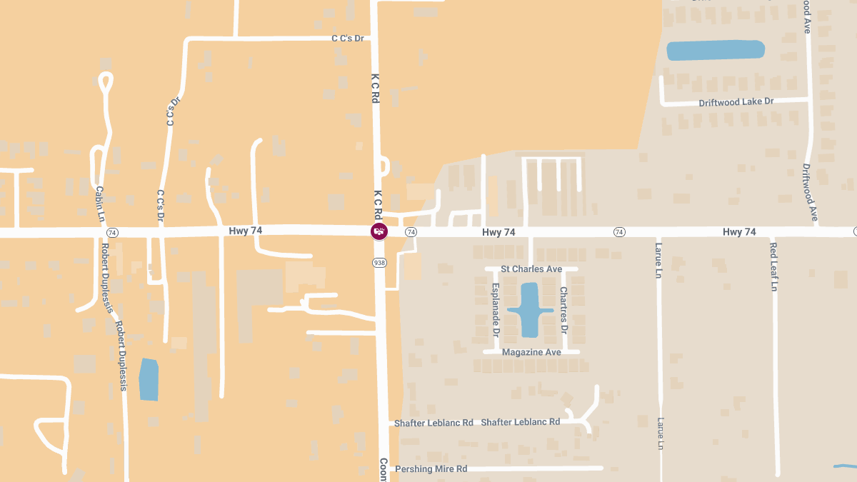 Accident with Injuries on Hwy 74 at KC Rd