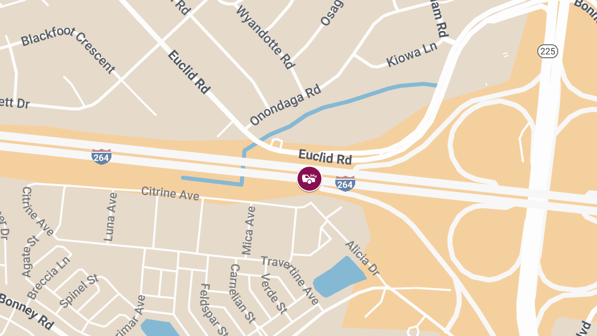 Accident with Injuries on I-264 WB Near Independence Blvd