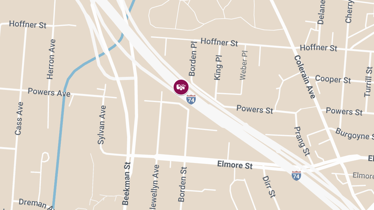 Accident with Injuries on I-74 Eastbound Near Beekman St Exit