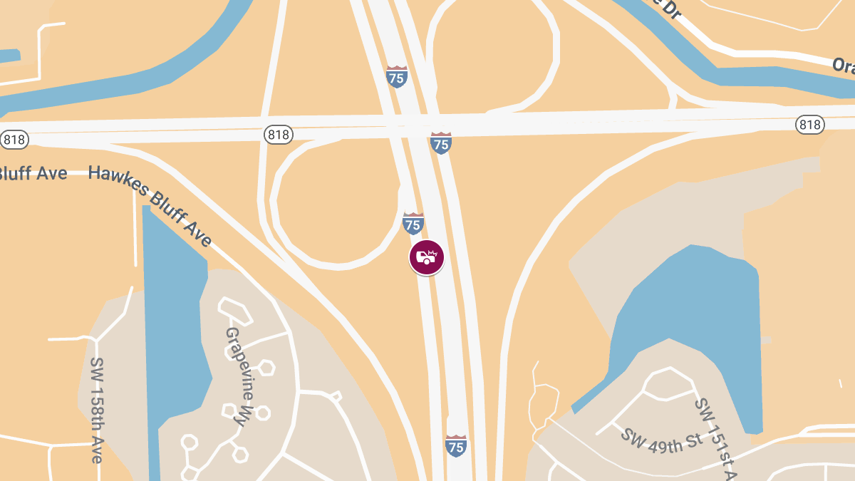 Accident with Injuries on I-75 NB Near Griffin Rd