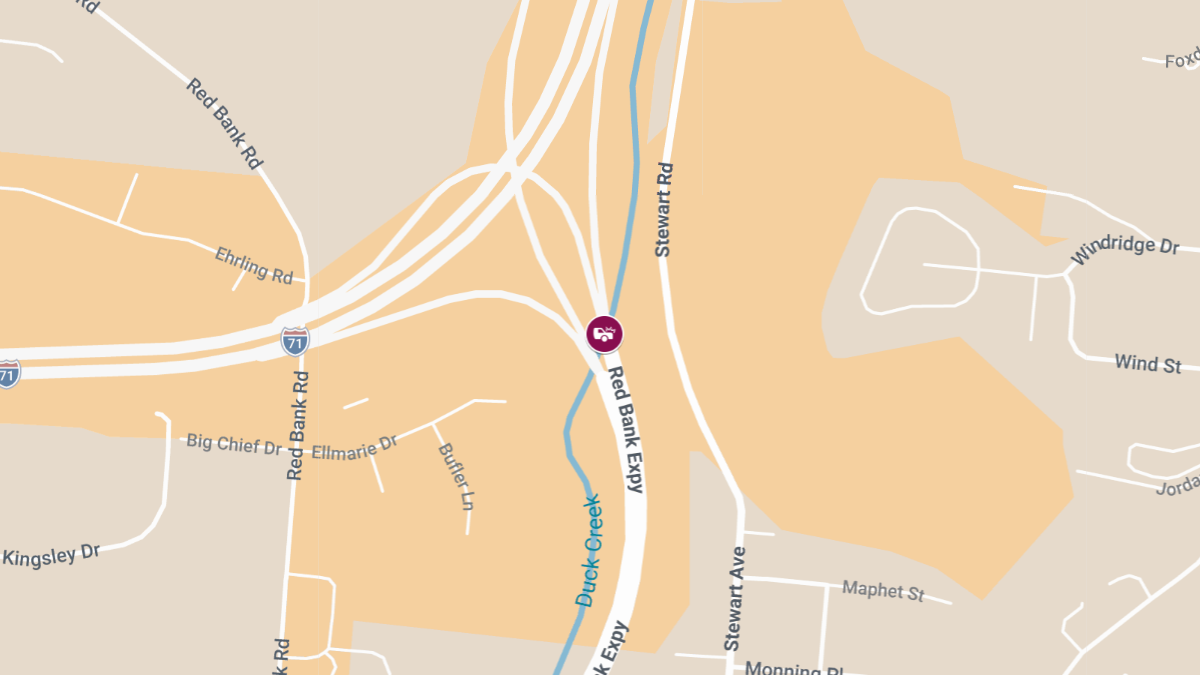 Accident with Injuries on Red Bank Expy Near I-71 Ramp