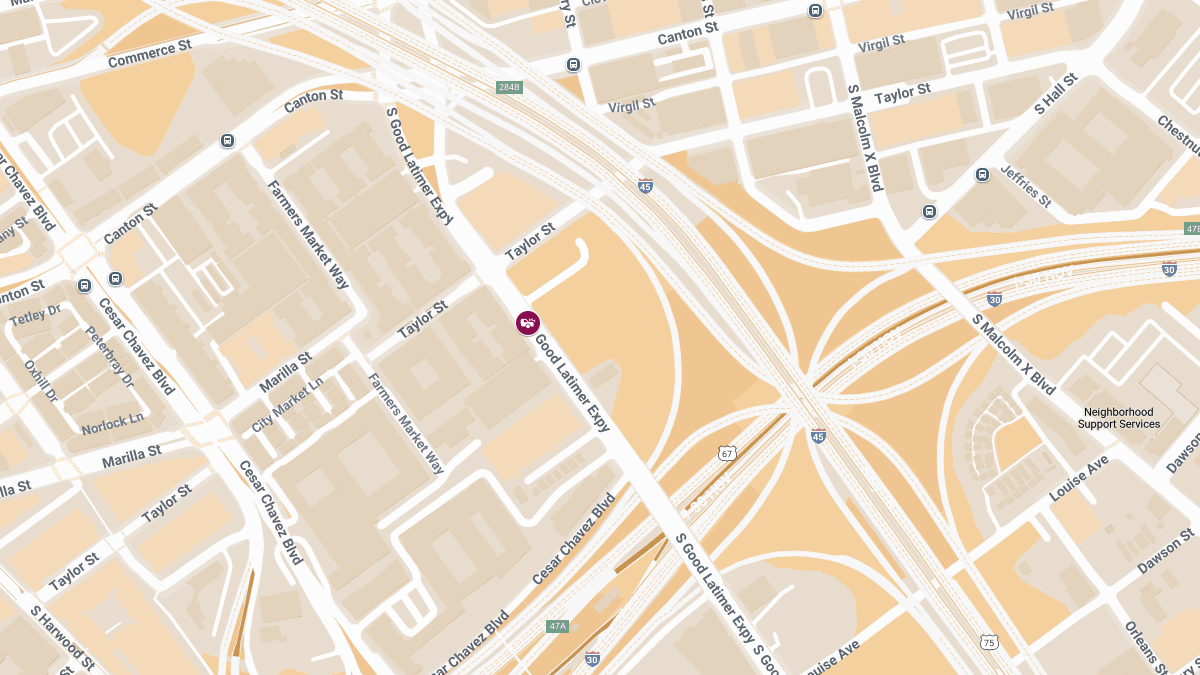 Accident with Injuries on S Good Latimer Expy