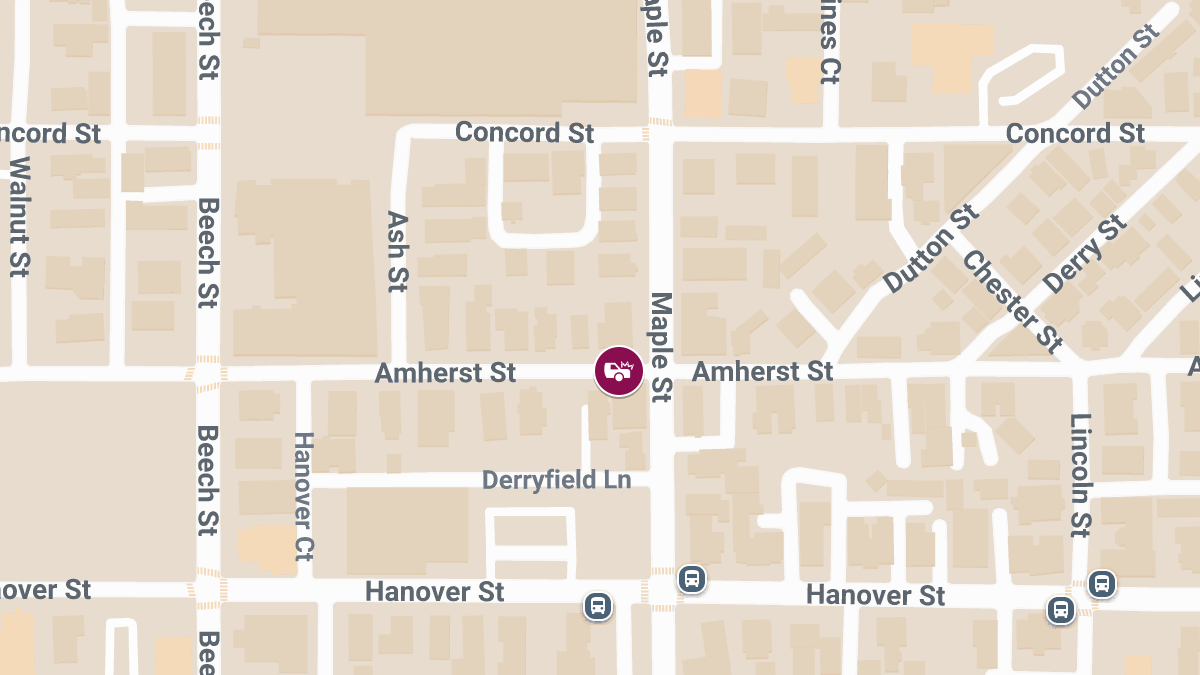 Accident with Injury at Maple St and Amherst St