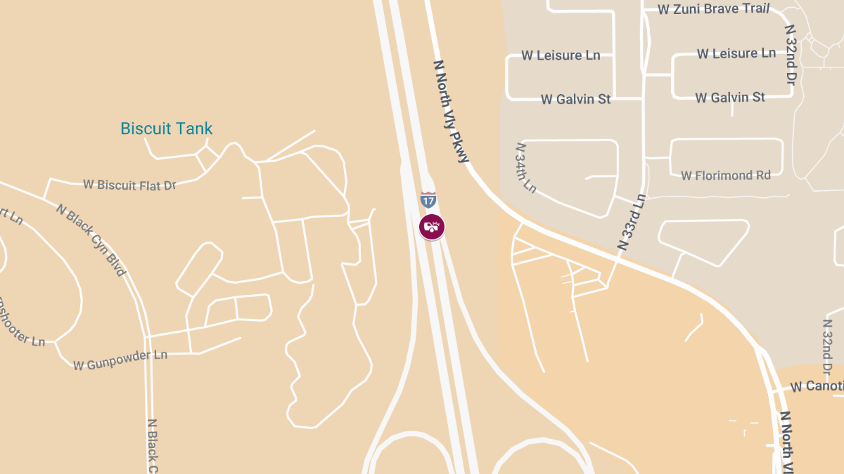 Auto Accident With Injuries on I-17 Southbound at Sunset Point Rd