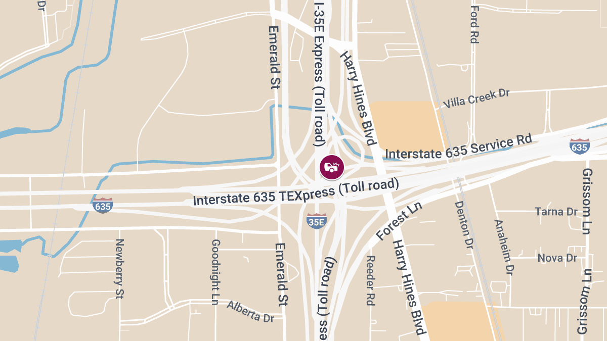 Auto Collision with Injuries at N Stemmons Fwy & LBJ Fwy