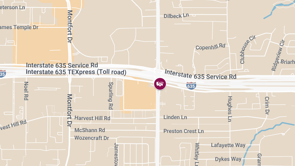 Auto Crash with Injuries at LBJ Fwy W and Preston Rd 