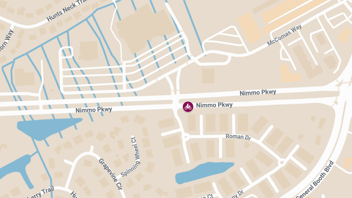 Bicyclist Injured in Accident Near Nimmo Pkwy by Princess Anne Library