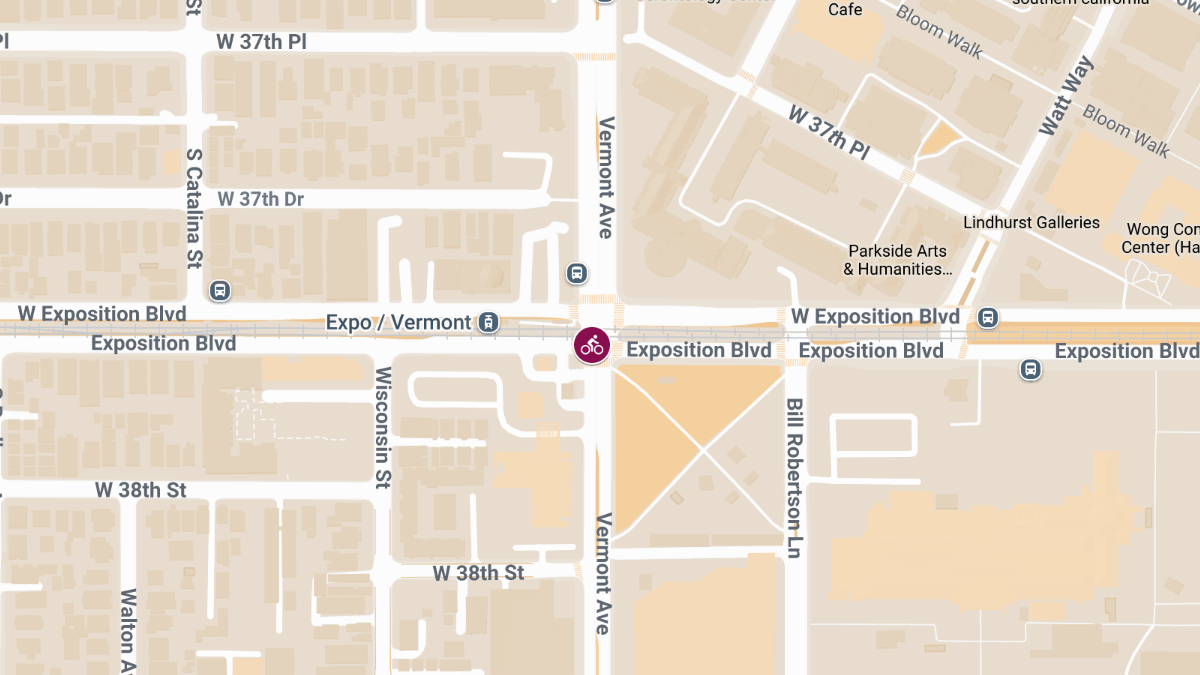 Bicyclist Injured in Accident at Vermont Ave & Exposition Blvd