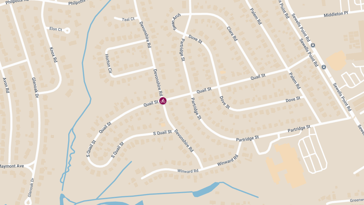 Bicyclist Injured in Collision at Quail St & Devonshire Rd