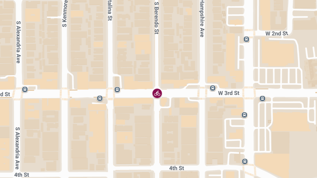 Bicyclist Injured in Collision at S Berendo St & W 3rd St