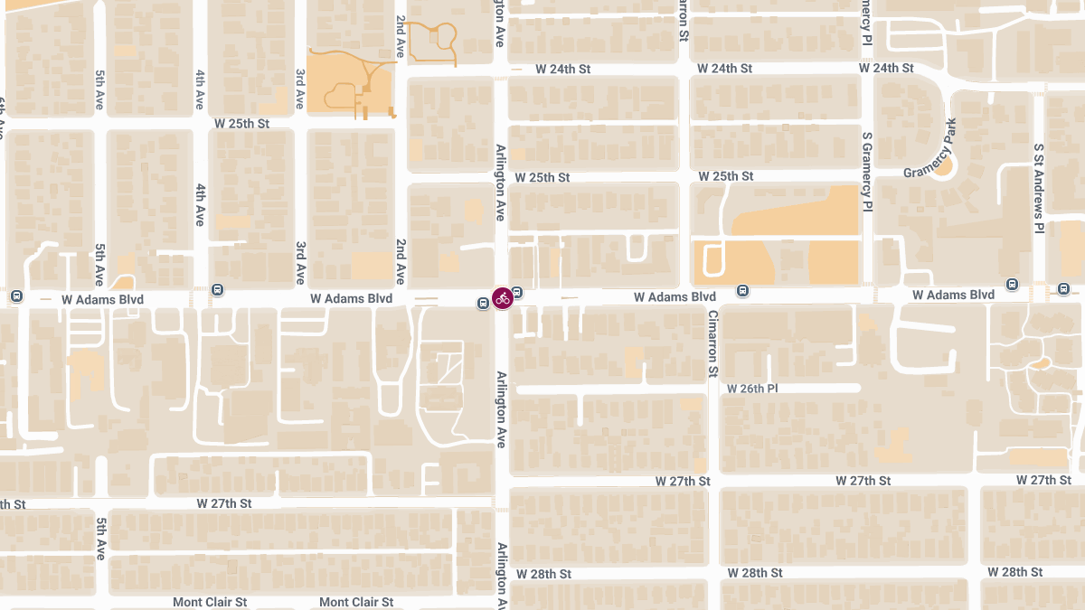 Bicyclist Injured in Crash at Arlington Ave & W Adams Blvd