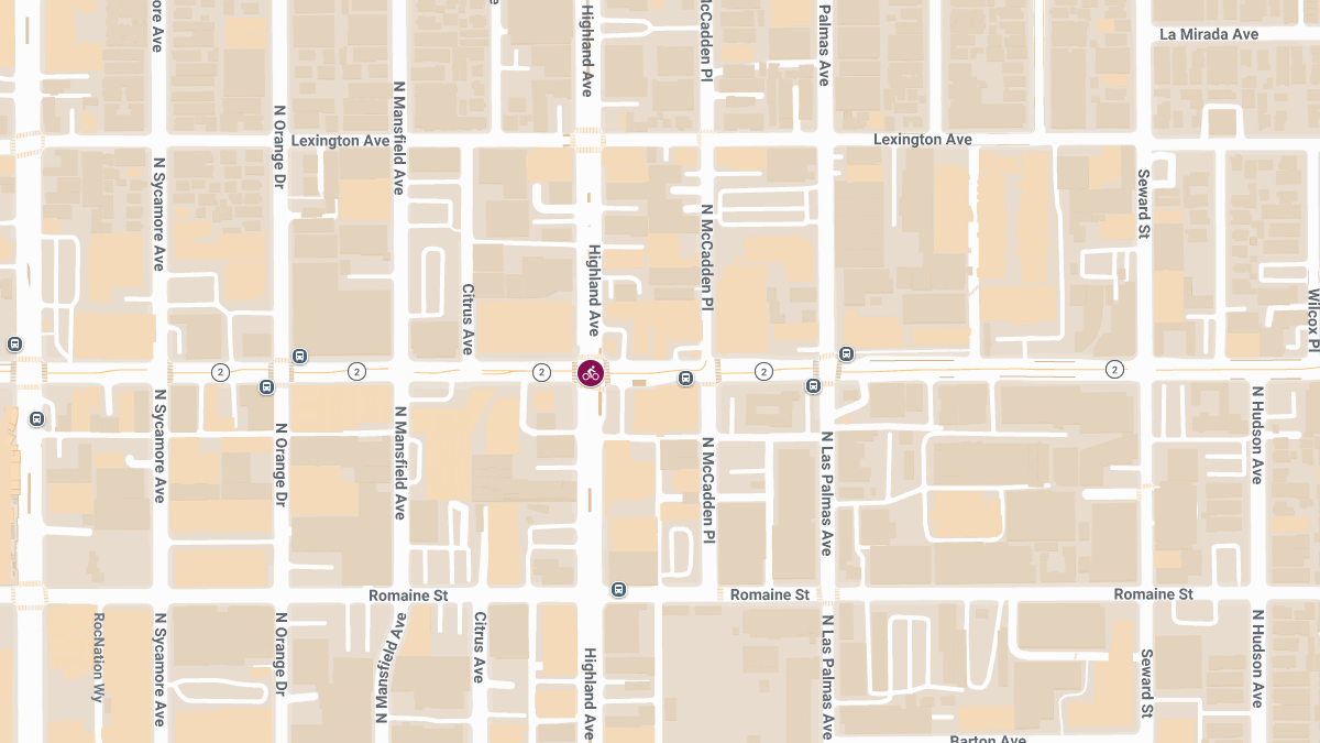 Bicyclist Injured in Crash at N Highland Ave & Santa Monica Blvd