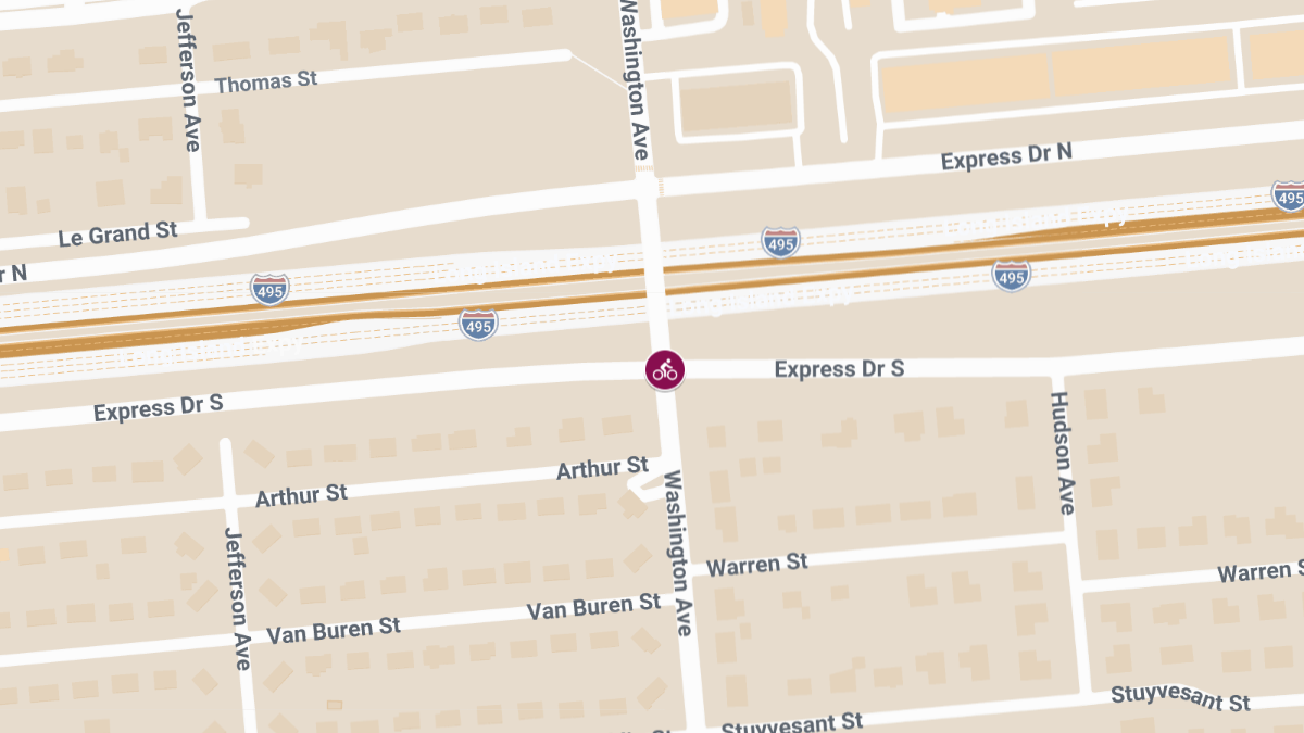 Bicyclist Seriously Injured in Collision at Express Dr S & Washington Ave