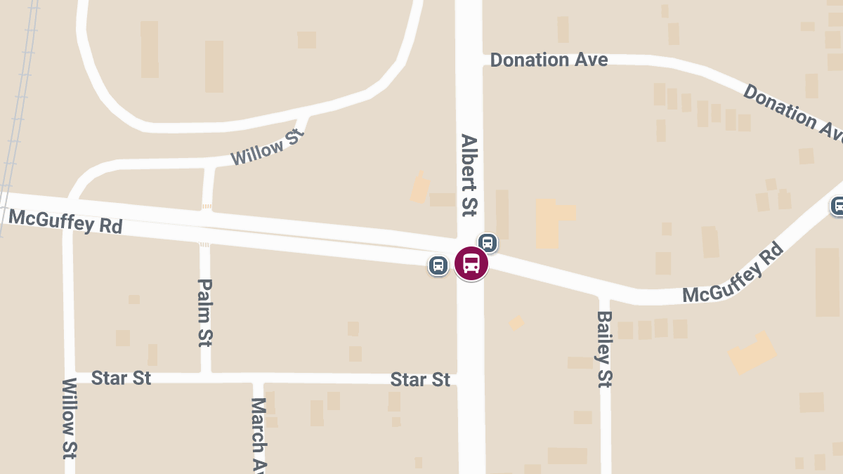 Bus and Car Involved in Injury Accident at McGuffey Rd & Albert St