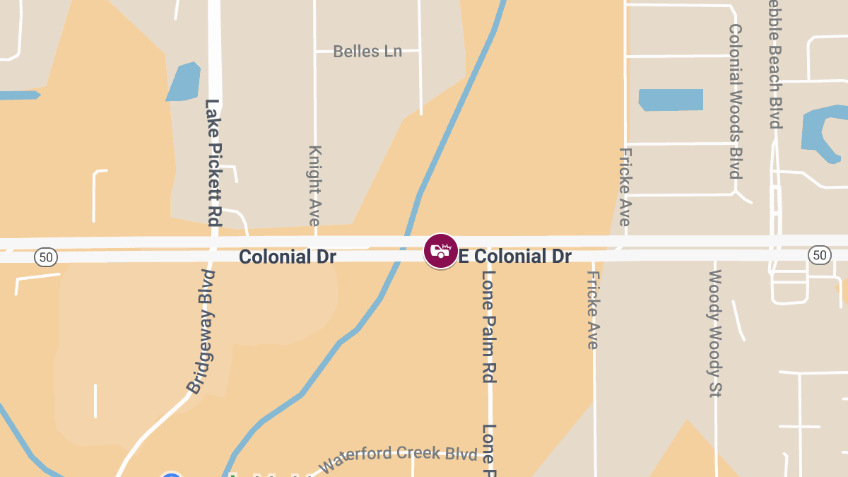Car Accident With Injuries on E Colonial Dr at Hancock Lone Palm Rd