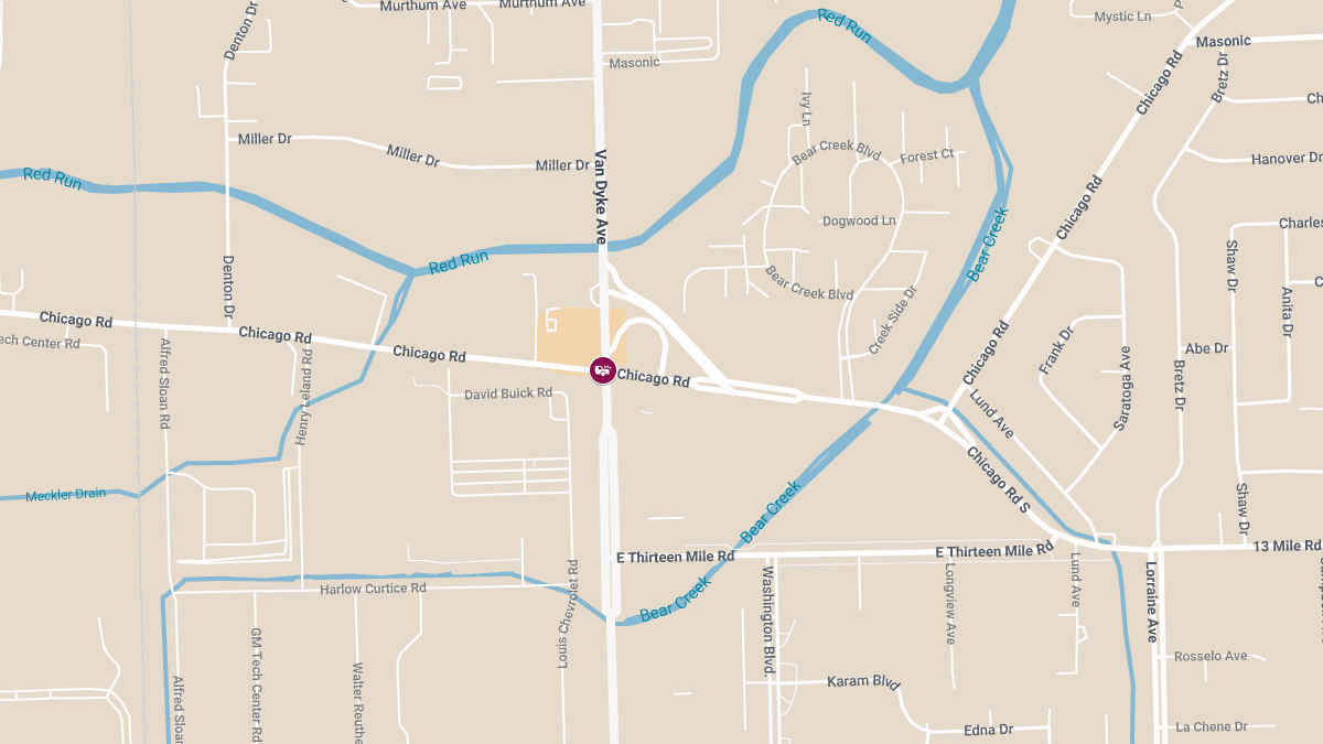 Car Accident with Injuries at Van Dyke Ave & Chicago Rd