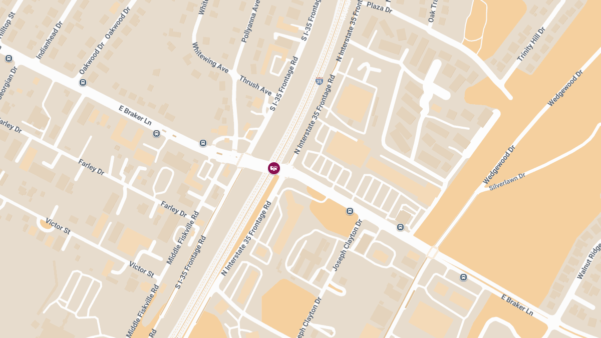 Car Crash with Injuries at E Braker Ln & N IH 35