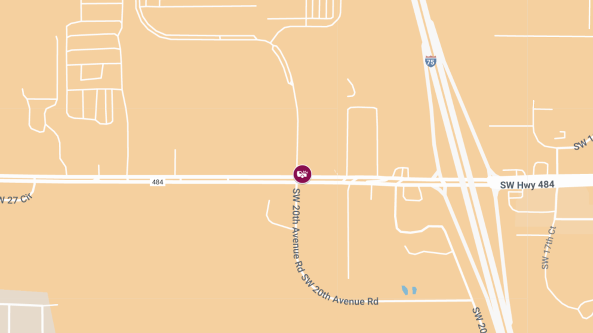 Car Crash with Injuries on CR-484 at SW 20th Avenue Rd