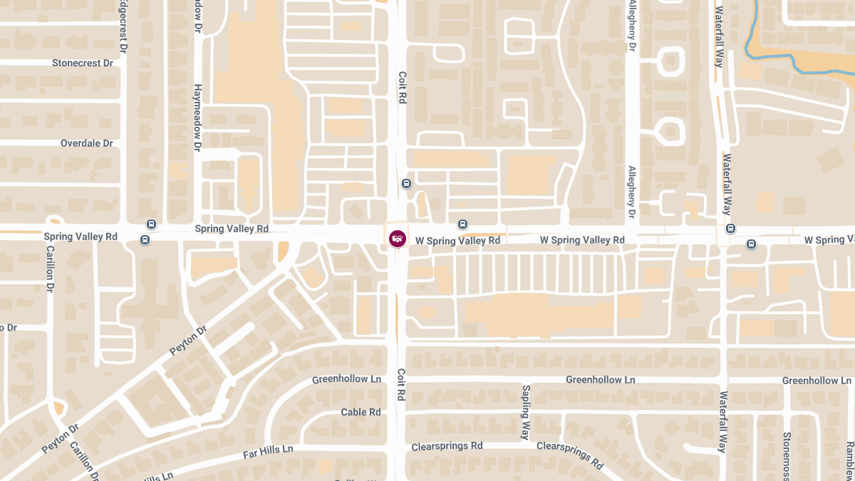 Collision With Injuries Reported at Coit Rd & Spring Valley Rd