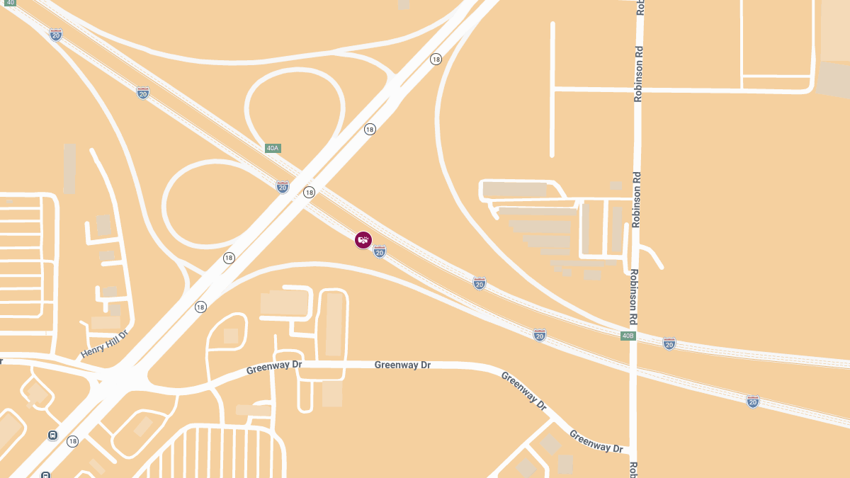 Collision With Injuries Reported on WB I-20 Near Hwy 18