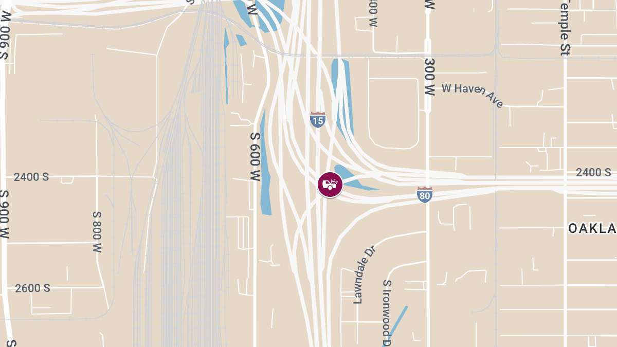 Collision With Injuries on I-15 S at I-80 E Interchange