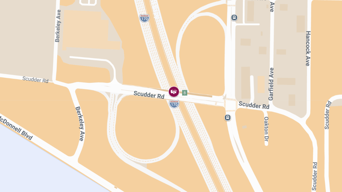 Collision With Injuries on I-170 at Scudder Rd