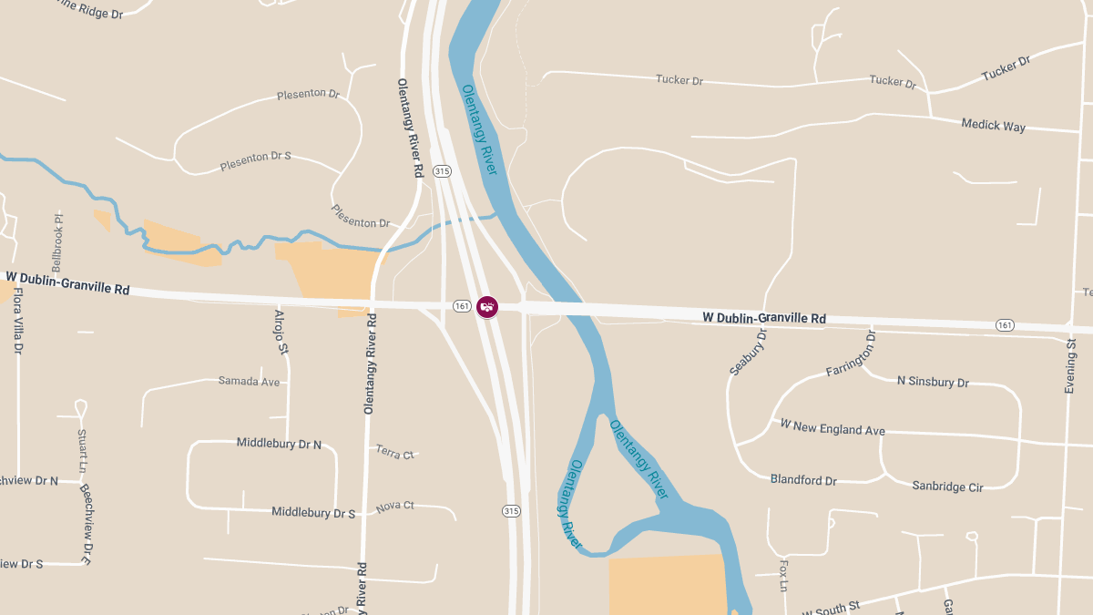 Collision With Injuries on OH-315 North at W Dublin Granville Rd
