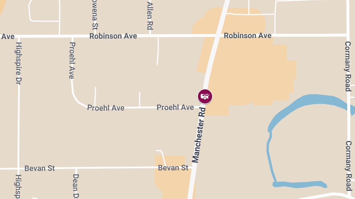 Collision with Injuries Near Manchester Rd